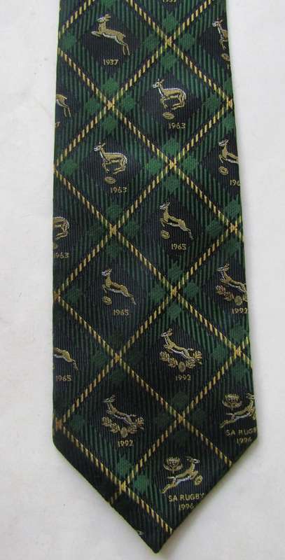 Old History of Springbok Rugby Neck Tie