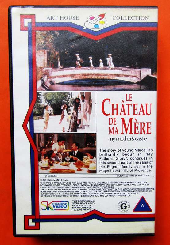 My Mother's Castle - Art House Movie VHS Tape (1991)