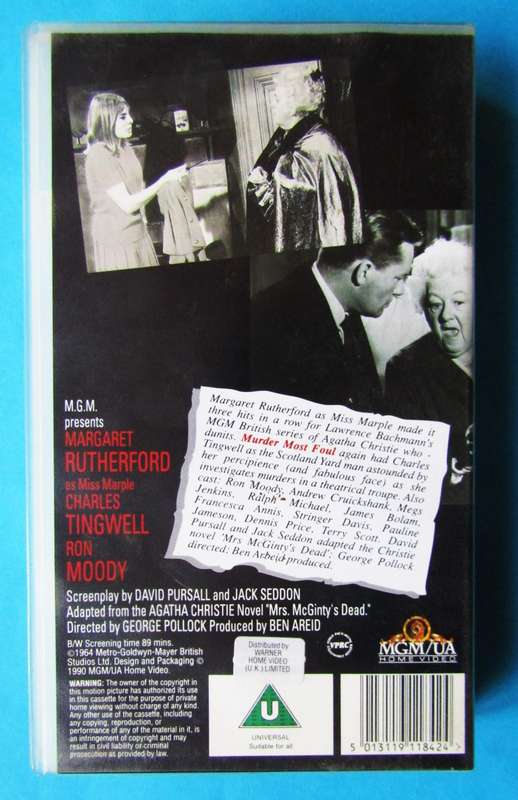 Miss Marple - Murder Most Foul - VHS Video Tape (1990)