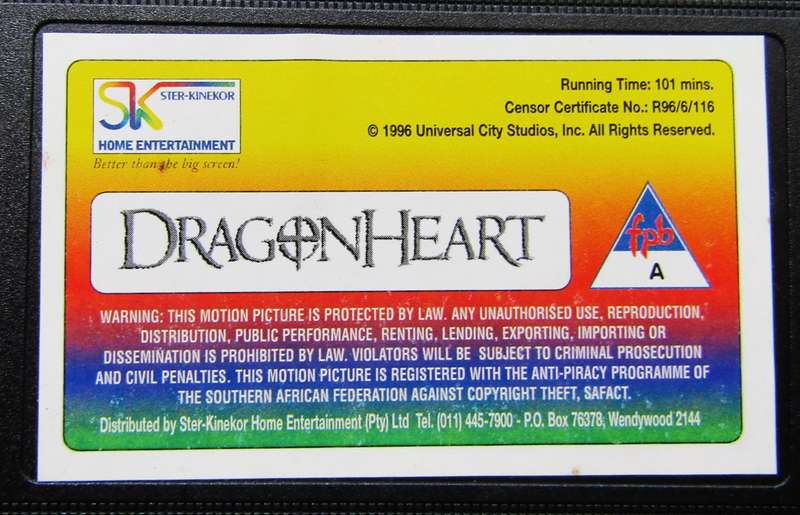 Dragon Heart - Dennis Quaid - Movie VHS Tape (1996)