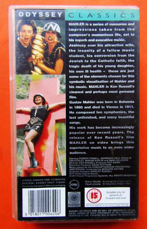 Mahler - Robert Powell - Movie VHS Tape (1994)