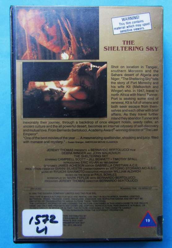 The Sheltering Sky - John Malkovich - Movie VHS Tape (1990)