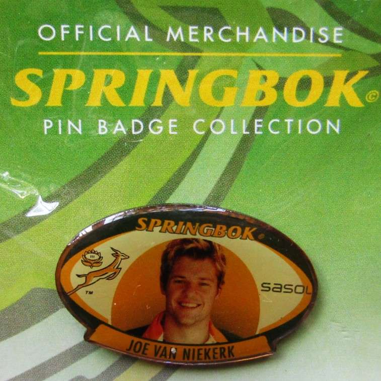 Joe van Niekerk Springbok Rugby Pin Badge