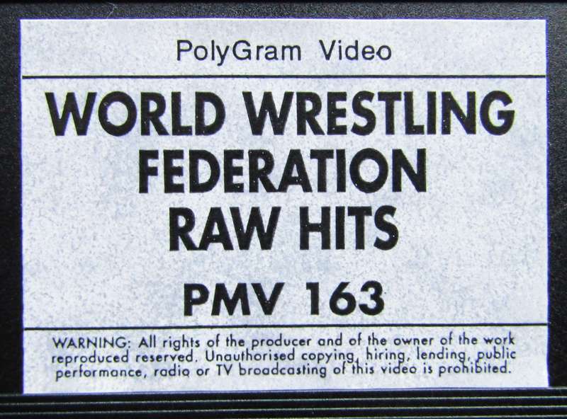 WWF Raw Hits - Wrestling VHS Tape (1995)