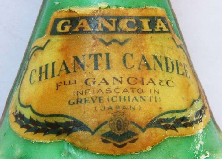 Old Gancia Chianti Bottle Shaped Candle