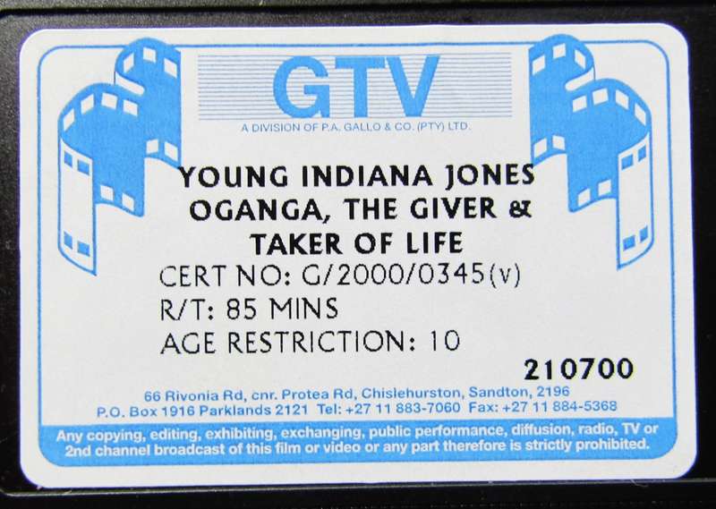 Young Indiana Jones - VHS Video Tape (2000)