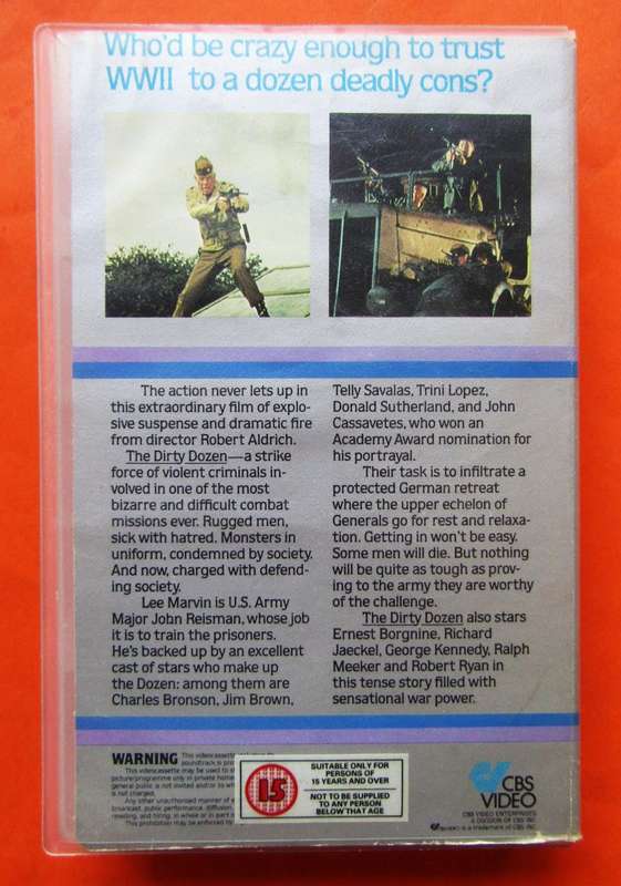 The Dirty Dozen - War Movie VHS Tape
