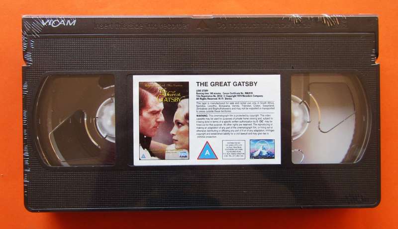 The Great Gatsby - Robert Redford - Movie VHS Tape (1986)