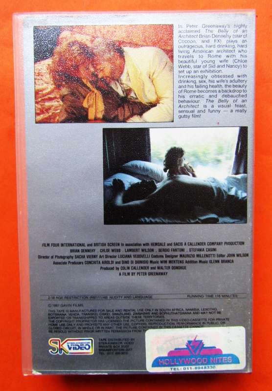 The Belly of an Architect - Movie VHS Tape (1988)