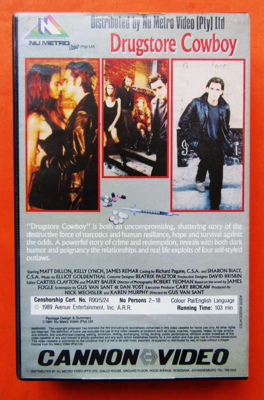 Drugstore Cowboy - Matt Dillon - Drug Movie VHS Tape (1991)