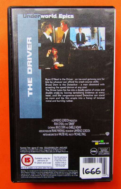 The Driver - Ryan O'Neal - Movie VHS Tape (2000)