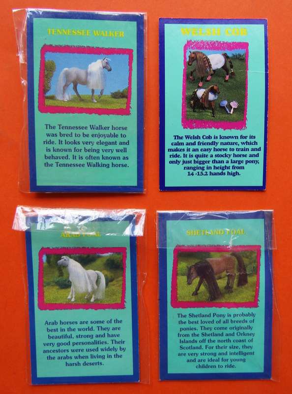 4 My Beautiful Horses Cards from the 90's
