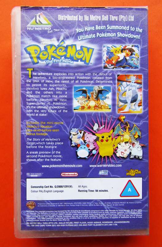 Pokemon - The First Movie - VHS Tape (2000)