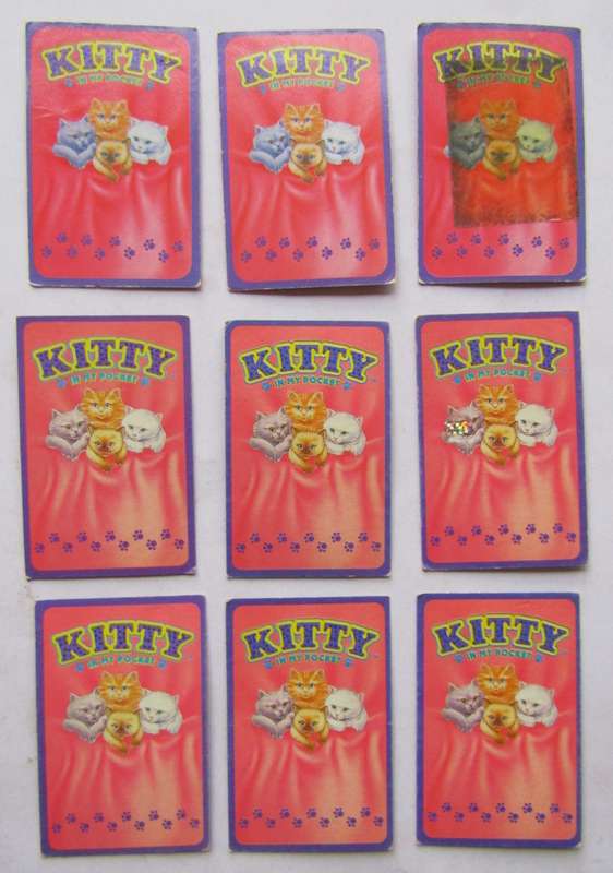 9 Kitty in My Pocket Figure Cards from the 90's