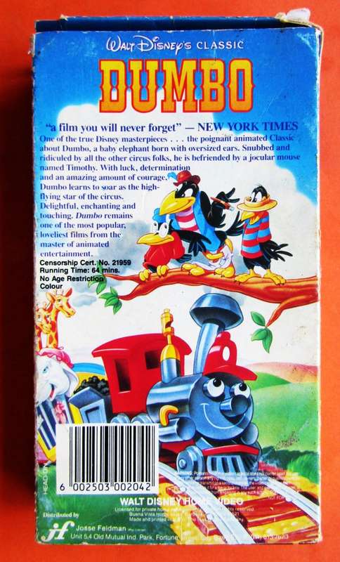Dumbo - Walt Disney VHS Tape