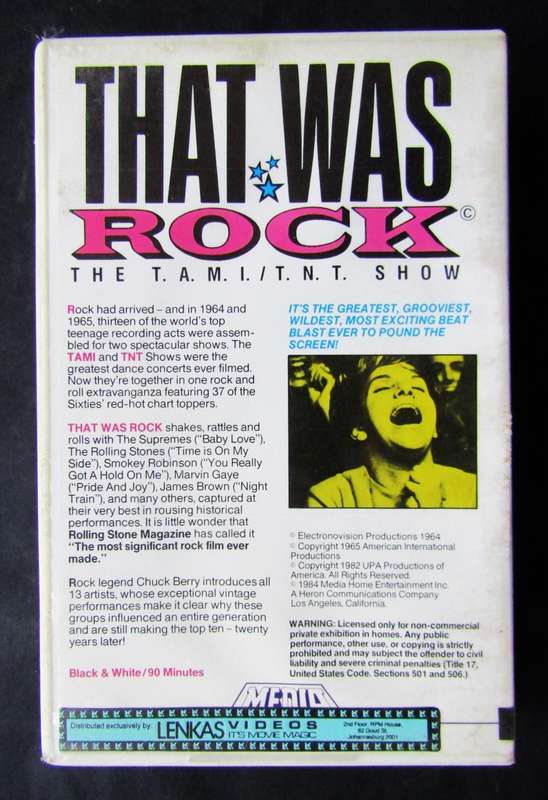 That Was Rock - 60's Music VHS Tape (1984)