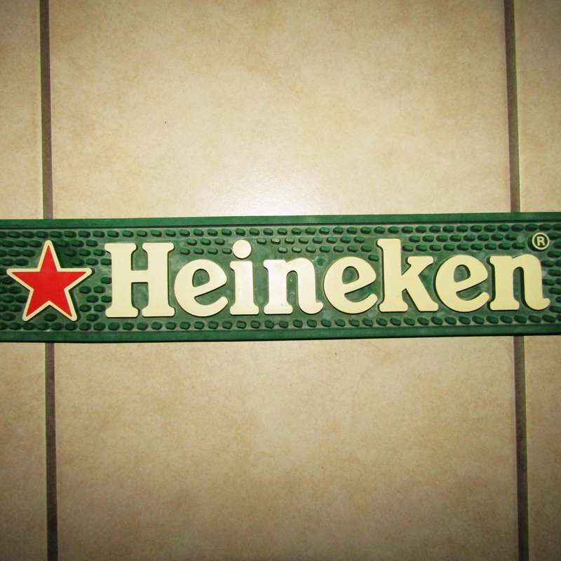 Old Heineken Beer Rubber Bar Mat