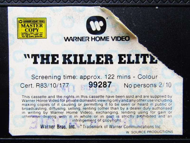 The Killer Elite - James Caan - Movie VHS Tape (1983)