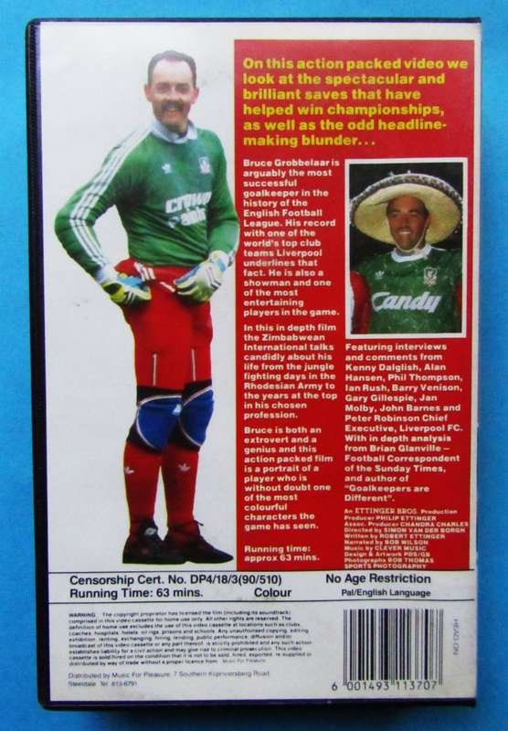Bruce Grobbelaar - Soccer VHS Video Tape (1990)