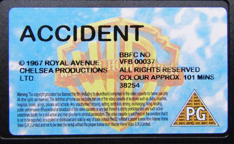 Accident - Dirk Bogarde - Movie VHS Tape (2000)