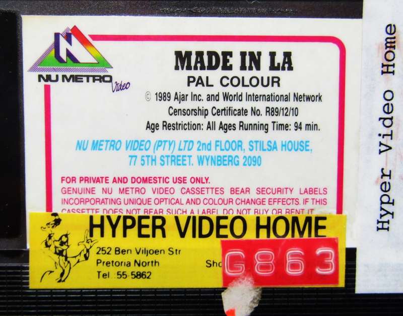 Made in LA - Michael Mann - Movie VHS Tape (1989)