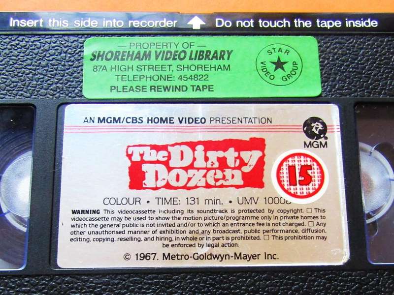 The Dirty Dozen - War Movie VHS Tape