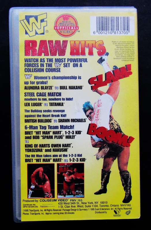 WWF Raw Hits - Wrestling VHS Tape (1995)