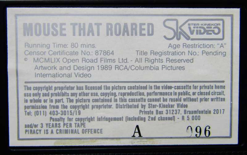 The Mouse That Roared - Movie VHS Tape (1989)