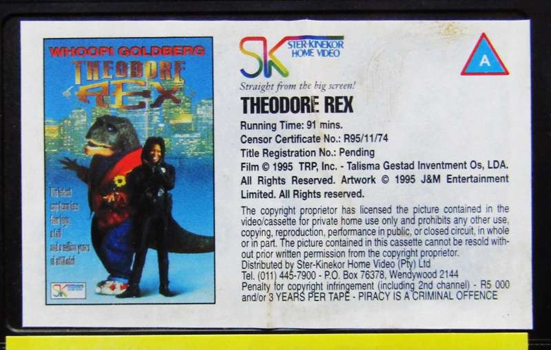 Theodore Rex - Whoopi Goldberg - SciFi Comedy Movie VHS Tape (1995)