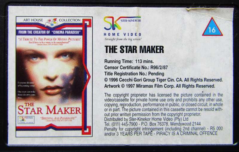 The Star Maker - Movie VHS Tape (1997)