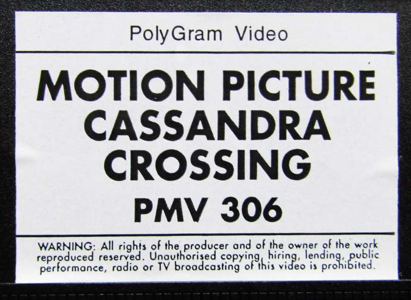 The Cassandra Crossing - Movie VHS Tape (1996)