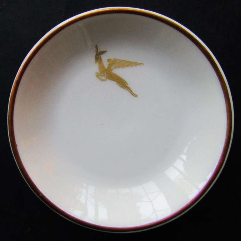 Old SAA Airways Flying Springbok Butter Dish