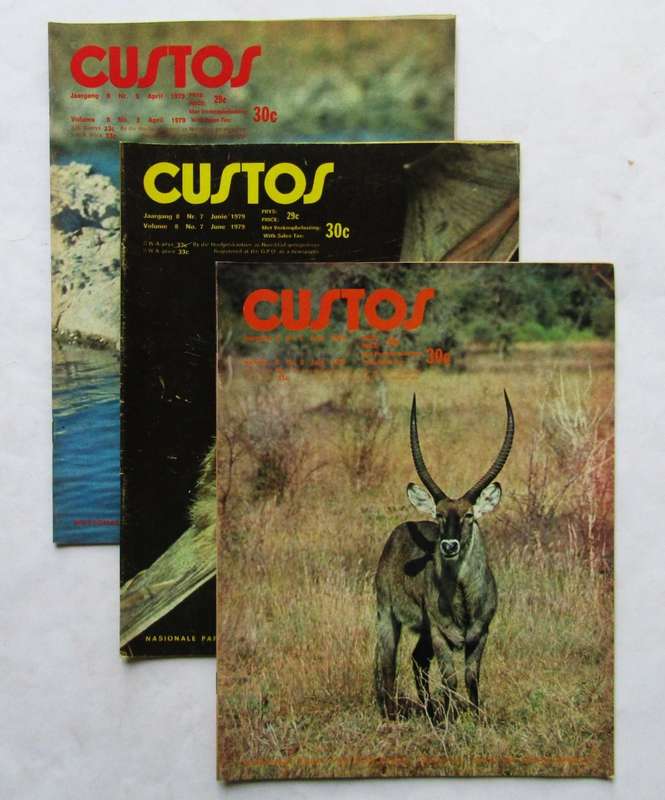 3 Custos National Parks Board Magazines from 1979