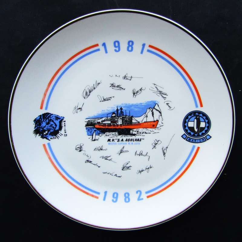 1982 SA Agulhas Ship Display Plate