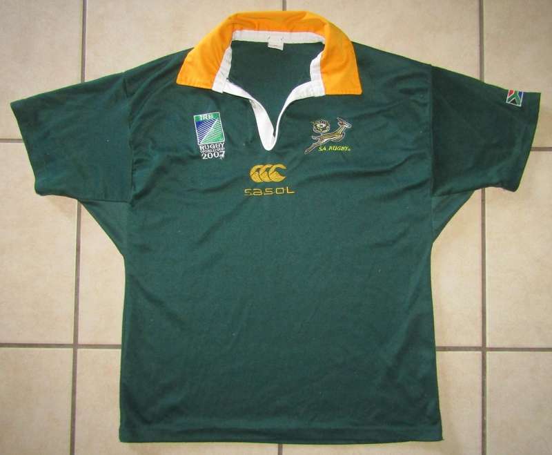 2007 World Cup Springbok Rugby Jersey - Medium Size