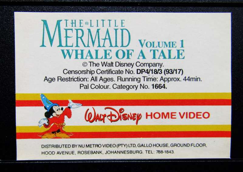 The Little Mermaid - Volume 1 - Walt Disney VHS Tape (1993)