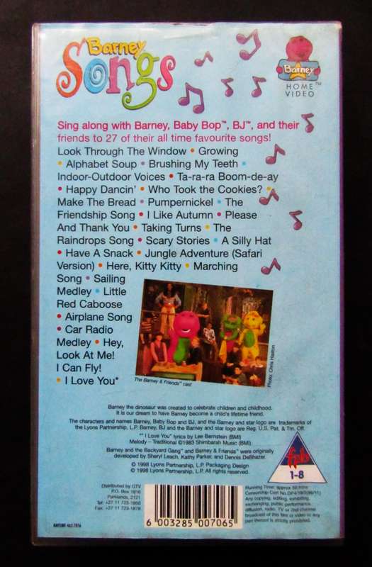 Barney Songs - VHS Video Tape (1998)