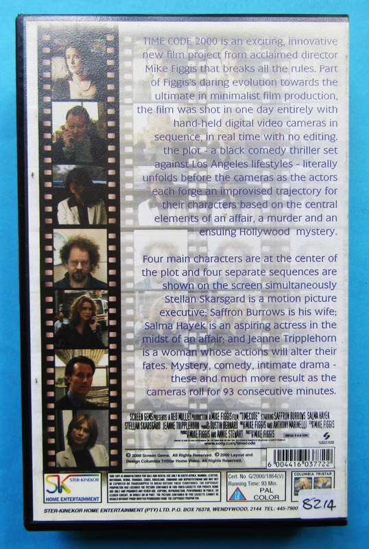 Timecode - Salma Hayek - Movie VHS Tape (2000)