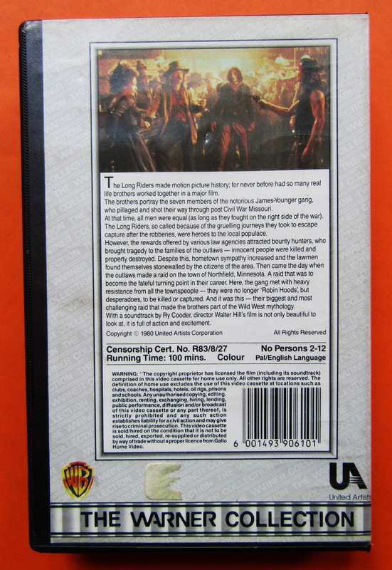 The Long Riders - Western Movie VHS Tape (1983)