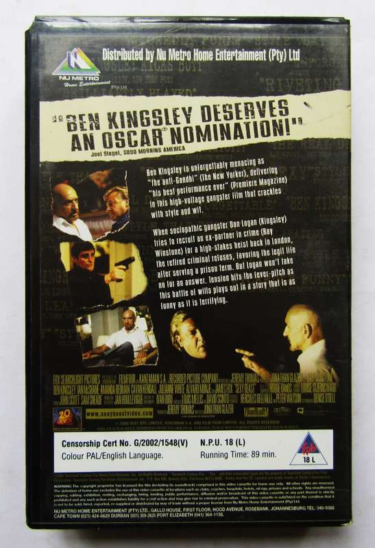 Sexy Beast - Ben Kingsley - Movie VHS Tape (2002)