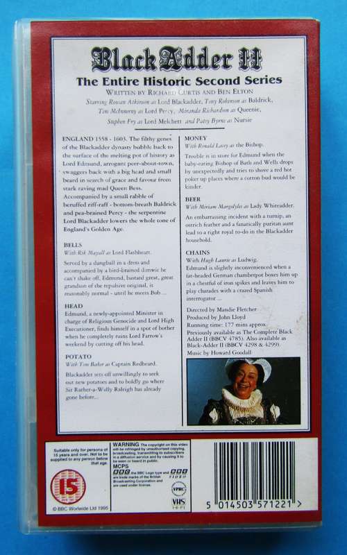 Blackadder 2 - TV Series VHS Tape (1995)