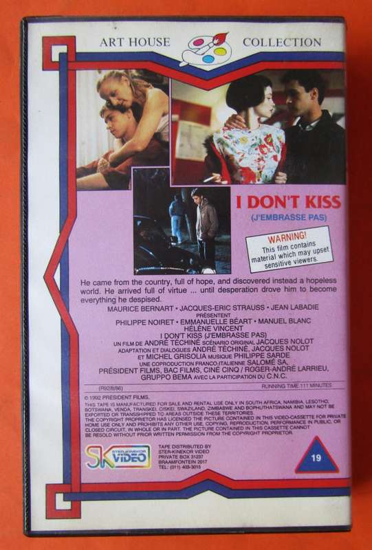 I Don't Kiss - Movie VHS Tape (1992)