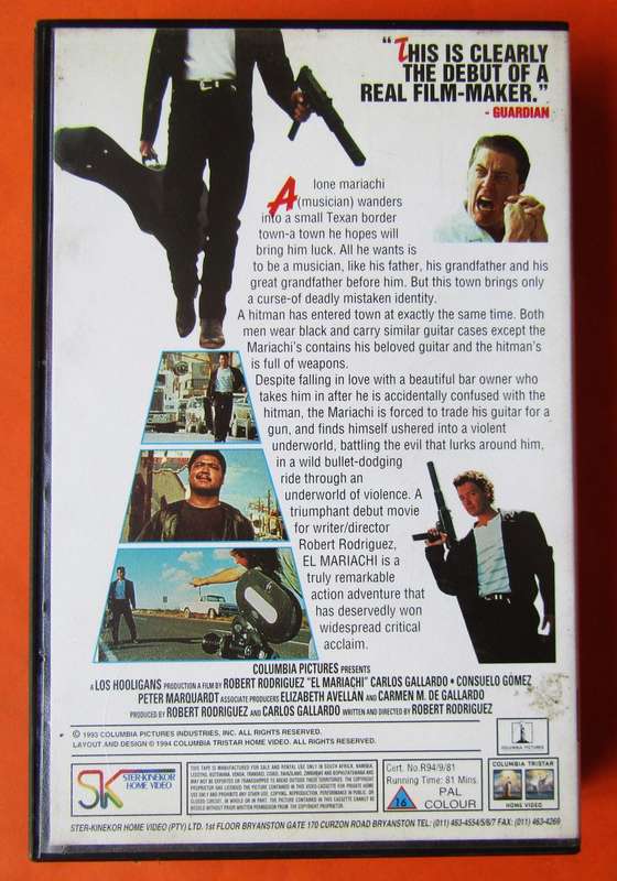 El Mariachi - Robert Rodriquez - Movie VHS Tape (1994)