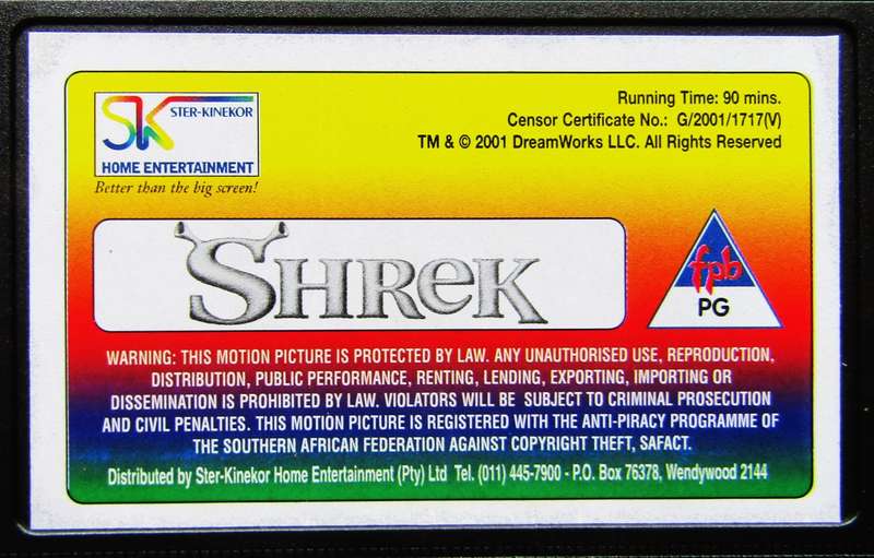 Shrek - Movie VHS Tape (2001)