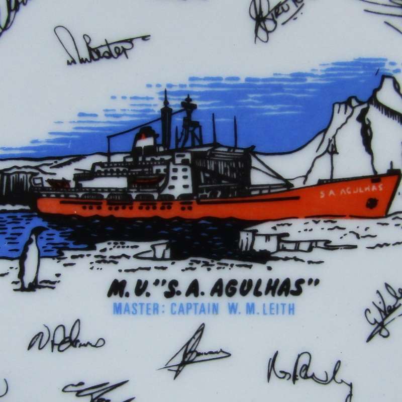 1982 SA Agulhas Ship Display Plate