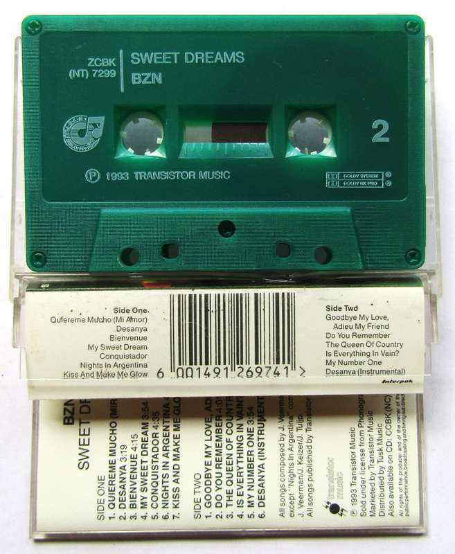 BZN - Sweet Dreams - Cassette Tape (1993)