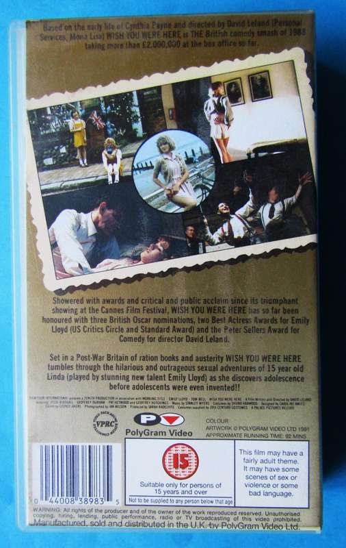 Wish You Were Here - Dark Comedy Movie VHS Tape (1991)