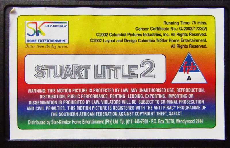 Stuart Little 2 - Movie VHS Tape (2002)
