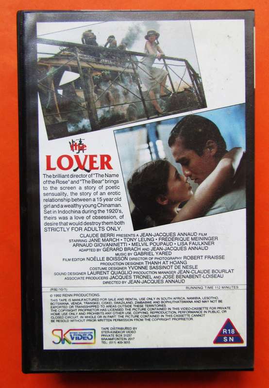 The Lover - Jane March - Movie VHS Tape (1992)