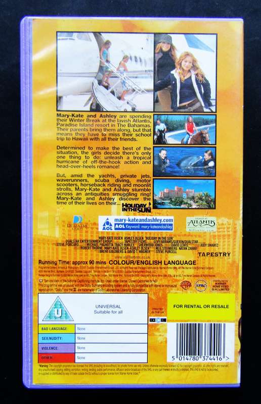 Holiday in the Sun - Olsen Twins - VHS Tape (2001)